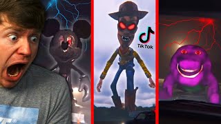 Reacting to CARTOON CHARACTERS as REAL LIFE MONSTERS [upl. by Amalee854]