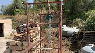 Extraction of submersible pump on my own…boreholepumpextraction water [upl. by Jemina]