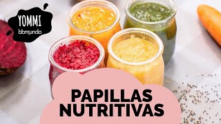 Recetas de PAPILLAS NUTRITIVAS para bebés de 7 y 8 meses [upl. by Nabala864]