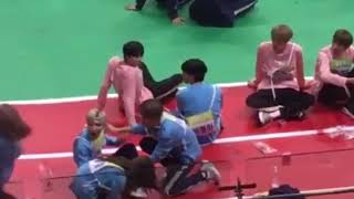 20190812 ISAC AB6IX Woong amp Donghyun getting scolded by Youngmin [upl. by Eelrebma]