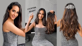 Get Sangeeth Ready With Us  Hair Extensions For Short Hair  Blend Hair Extensions Like A Pro [upl. by Aenitsirhc]