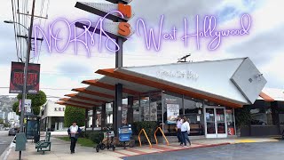 NORMS Restaurant in West Hollywood California La Cienega Blvd 4K [upl. by Nolra530]