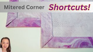 How to sew the easiest Mitered Corner using Shortcuts  Easy Sewing Tips [upl. by Medardas]