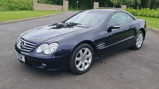 2003 MERCEDES SL350 R230 CONVERTIBLE SL SERIES 2DR 37 V6 REVIEW AND VIRTUAL VIEWING ROOF LOWERED [upl. by Naitsirhc]