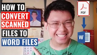 How to Convert Scanned PDF to Word Document File Taglish [upl. by Esiralc822]