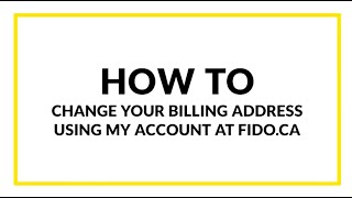 How to Register for Automatic Debit or Credit Card payments with Fido [upl. by Lessirg]