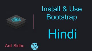 React tutorial in Hindi 32 Install Bootstrap [upl. by Beora]