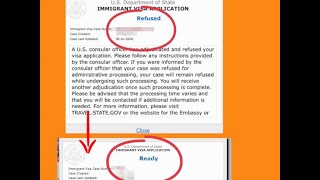 Refused to Ready NVC Ceac status  What Does it mean   221g  US Immigration [upl. by Anitsrihc]