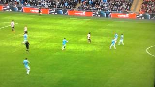 Yaya Toure Goal vs Sunderland Capital One Cup Final 2014 Martin Tyler Commentary [upl. by Septima]