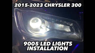 20152023 CHRYSLER 300 LOW BEAM 9005 LED LIGHTS INSTALLATION [upl. by Gawlas]