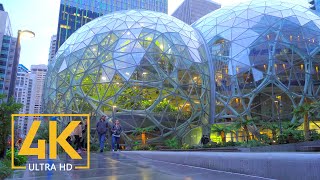 Seattle Streets Walking Tour 4K Video  Seattles Downtown and Top Attractions of Seattle [upl. by Simsar88]