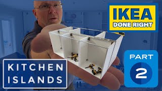 IKEA Kitchen Island DIY How to Build a Double Row IKEA Kitchen Island [upl. by Eulalee]