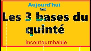 Bases PRONOSTIC QUINTE du JEUDI 31 aout LONGCHAMP [upl. by Sioux]