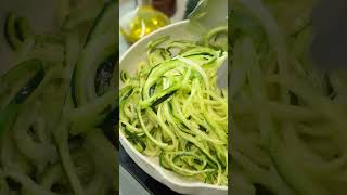 Zucchini Noodles with Avocado Pesto amp Shrimp [upl. by Acenom349]