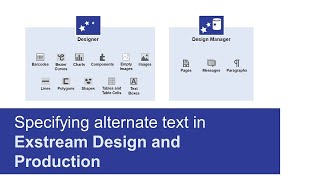 Specifying alternate text  OpenText Exstream 16 Design and Production [upl. by Noach]