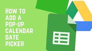 Google Sheets  How to Add a Pop Up Calendar Date Picker  Updated 2021 [upl. by Lemay509]