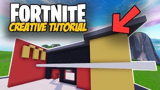 Fortnite Creative Tutorial McDonalds Restaurant Build [upl. by Aimar672]