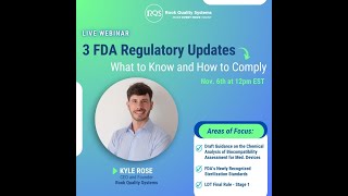 FDA Regulatory Updates Webinar Recording [upl. by Gloria]