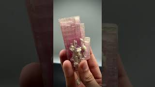 Pink Tourmaline on Lepidolite and Perfect Secondary Crystals from Afghanistan tourmaline crystals [upl. by Eynttirb]