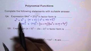 Polynomial Factoring Basics Q4 to Q6 [upl. by Ahseinek]