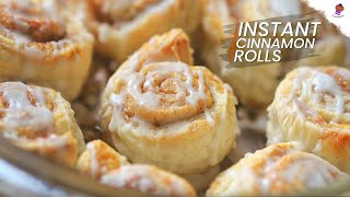 Instant Cinnamon Rolls  Puff Pastry Cinnamon Rolls  Quick Easy Cinnamon Rolls [upl. by Luby523]