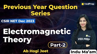 Electromagnetic Theory  CSIR NET Dec 2023  Previous Year Question Series  VedPrep Physics Academy [upl. by Aerbua]