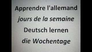 Apprendre lallemand  les jours de la semaine [upl. by Humfrid]