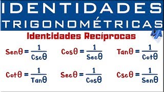 Identidades Trigonométricas  Identidades Recíprocas [upl. by Tavy744]