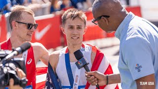 US Olympic Marathon Trials Conner Mantz Clayton Young on Paris 2024 [upl. by Ralyt]