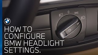 BMW UK  How do I configure my BMW headlight settings [upl. by Aihcsrop]