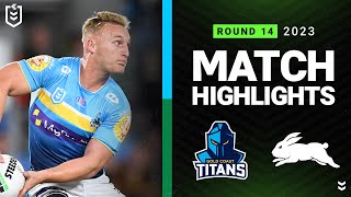 NRL 2023  Gold Coast Titans v South Sydney Rabbitohs  Match Highlights [upl. by Weingartner]