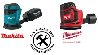 Lijadoras RotoOrbitales de 5quot Makita Vs Milwaukee [upl. by Ellehcam]