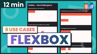 Learn Flexbox with 8 Use Cases in 12 Minutes  CSS Tutorial 2021 [upl. by Inasah]