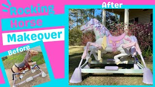 Old Rocking Horse Makeover with Paint [upl. by Netsryk]