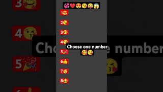 Choose one number 😀😉🕜🕐😁😜😛 love shortsviral viralvideo ytshortsvideo [upl. by Mont]