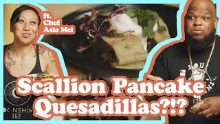 Scallion Pancake Quesadillas ft Chef Asia Mei  Fridge Diving with Meyhem Lauren [upl. by Tegirb994]