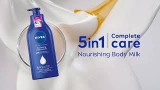 NIVEA Nourishing Body Milk  5in1 Complete Care  All You Need [upl. by Orji274]