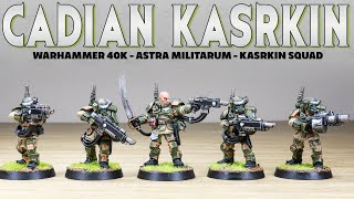 RARE Warhammer 40k Cadian Kasrkin Miniature Painting Showcase [upl. by Benildis253]