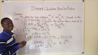 How To Find Relative Atomic Mass Of Isotopes With Ratios Given for 2023 JAMB Chemistry [upl. by Maribelle648]