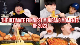 the ULTIMATE funny mukbang moments of 2023 [upl. by Retlaw]