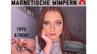 MAGNETISCHE WIMPERN richtig anbringen befestigen und entfernen  FLORYLASH von Amazon im Test [upl. by Wyler]