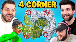 The 4 CORNER Challenge in Fortnite Chapter 5 [upl. by Ahtiekahs872]