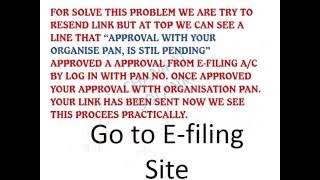 Approval with organisation PAN for E Filling TDS User [upl. by Elletse]