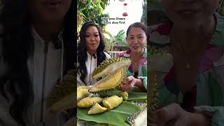 Durian Mukbang durian asmr exoticfruit kingoffruit [upl. by Leen]