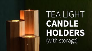 DIY tea light candle holder w storage  How to [upl. by Anauq]