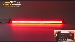 XRIDONSEN 35 inch 144 LED Red Traffic Advisor Emergency Light Bar for Vehicles [upl. by Nerrad396]