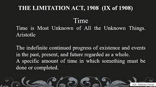 Section 9 of The Limitation Act 1908 Continuous running of time [upl. by Eiramit167]