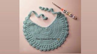 Babero para bebé 🍼 tejido a crochet tutorial gratis 🦋 [upl. by Iam]