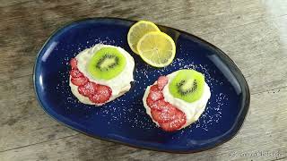 Kiwi and Strawberry Pavlova Cake Recipe [upl. by Royden]