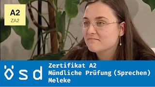 ÖSD Zertifikat A2 – Mündliche Prüfung Sprechen [upl. by Eelrehpotsirhc]